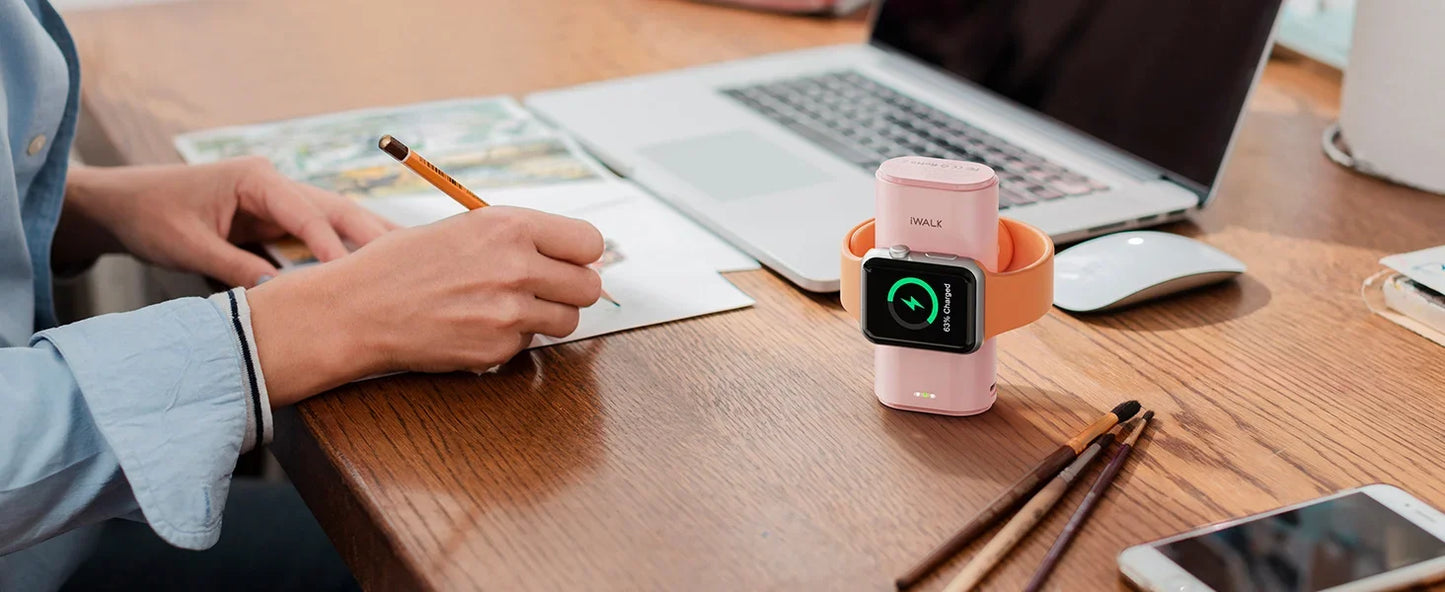 iWALK 9000mAh Magnetic Power Bank — Fast Wireless Charging with Built-in Cable