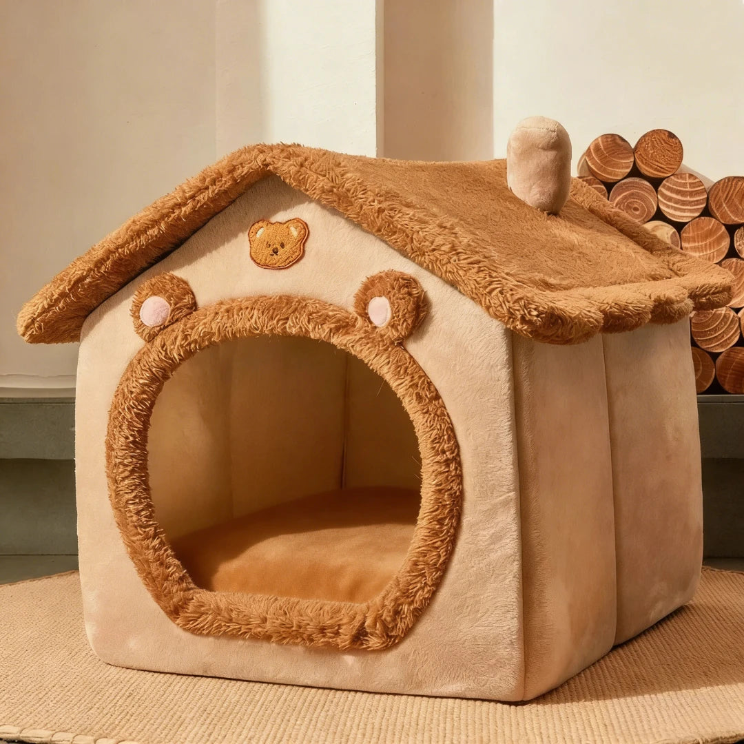 Foldable Pet House Bed - Soft Warm Kennel for Small and Medium Dogs - photo 5