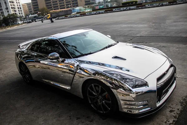 Stretchable Silver Chrome Vinyl Film Wrapping Foil Car Wrap Stickers Motorcycle Tuning Auto Accessories Chrome Mirror Film