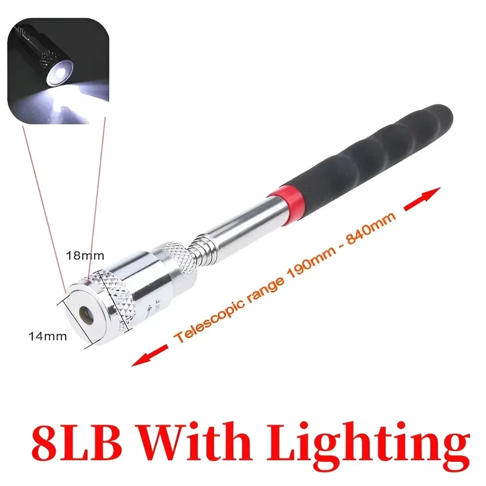 Telescopic Magnetic Pen, Extendable Pickup Tool Magnet Stick for Picking Up Screws Nuts Bolts, Mini Portable Hand Tool