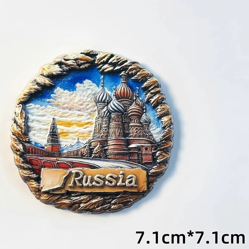 Russia Fridge Magnets Red Square Souvenirs Brown Bear St. Basil’s Cathedral Fridge Magnets Home Decor Wedding Gifts