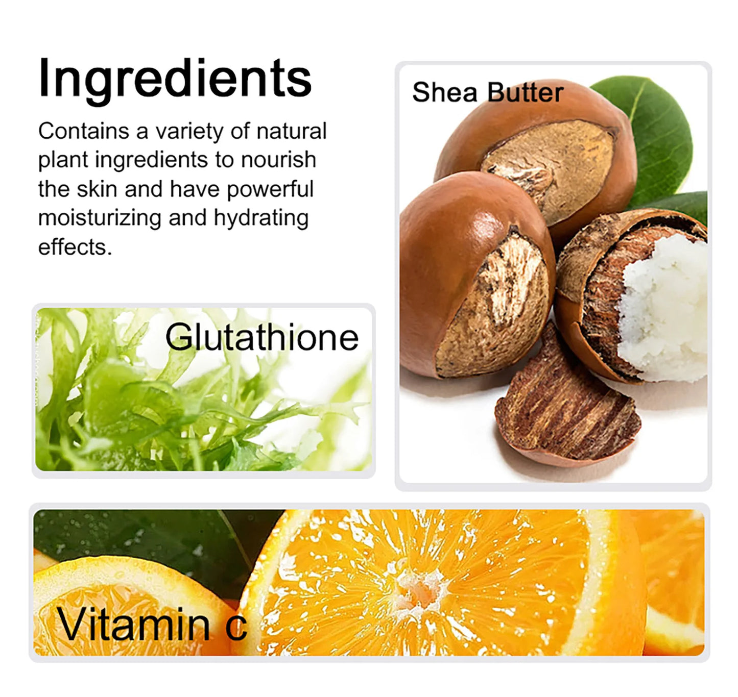 AILKE Glutathione & Vitamin C Brightening Skincare Kit – Whitening Body Lotion, Cream, Serum, Soap & Spa Oil Set