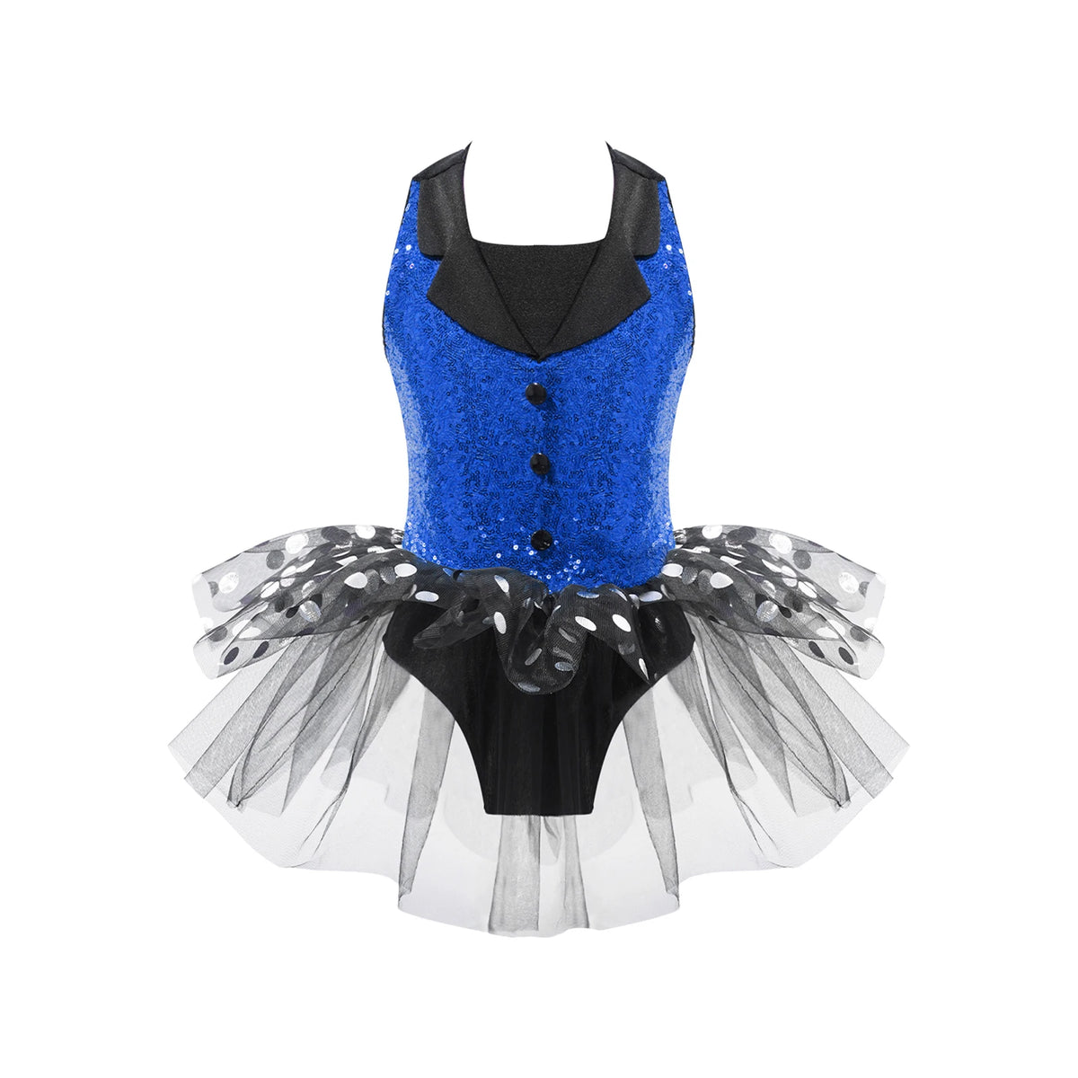 Girls sequin polka-dot ballet tutu dress