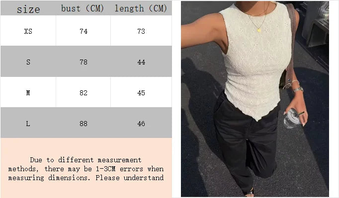 Women's Y2K  double-layer lace slim shoulder strap vest - asymmetrical hem, round neck, lightweight summer shirt,