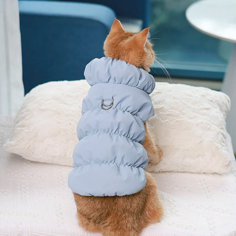 Dog Cotton Jacket with Straps - Warm Two-Leg Coat for Medium Dogs