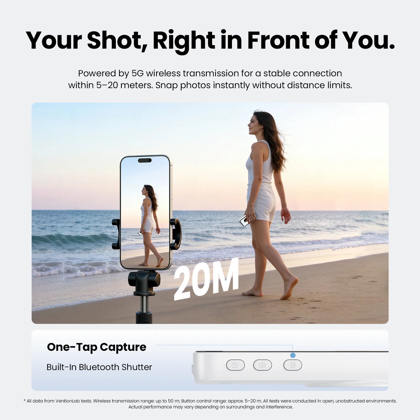 Vention Magnetic Selfie Screen Monitor Vlog Phone Wireless Monitor Rear Camera Live for iphone 17 16 Huawei Mate 80 Samsung S24