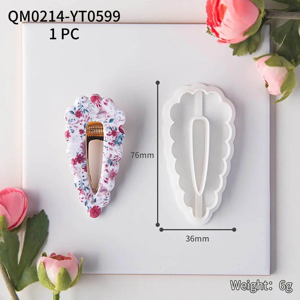 1PC Various Styles Geometric Shape Flower Tile Pattern Polymer Clay Mould Hairpin Embossing Clay Mold Jewelry Making Clay Tools