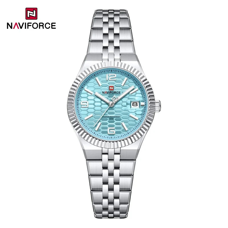 NAVIFORCE NF5079 Women's Quartz Watch — Waterproof Stainless Steel Bracelet