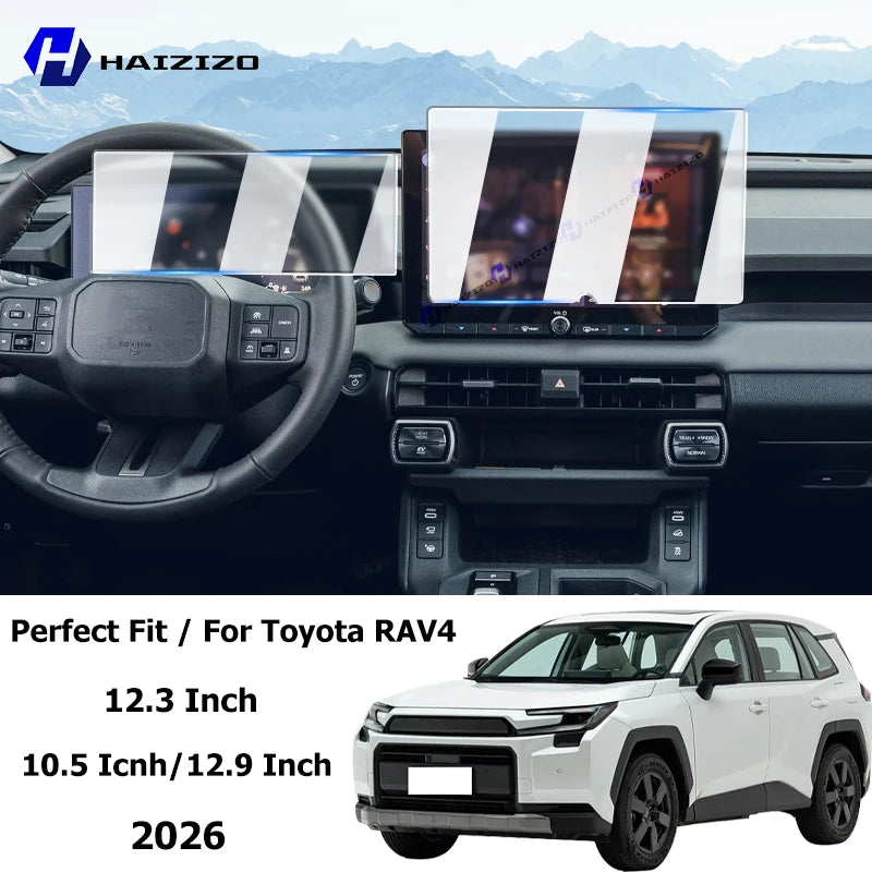 For Toyota RAV4 2026 Car interior GPS navigation matte anti-glare protective film LCD screen tempered glass film accessories