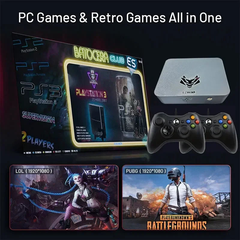 AK1 Pro Dual-System Mini PC Console — i5 CPU, 8GB RAM, 60+ Emulators, TV Console