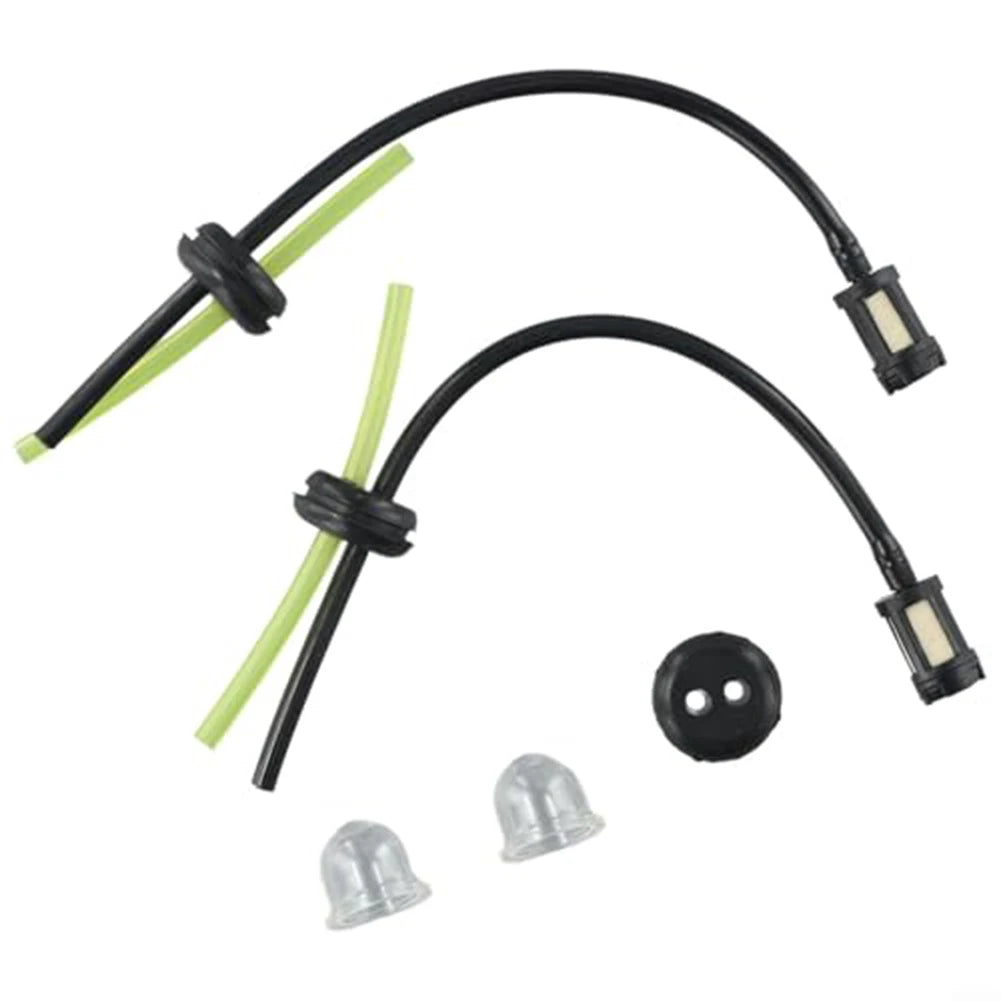 5/10 Set Fuel Filter Fuel Hose Seal With Priming Bulbs For Brushcutter Hedge Trimmer Garden Lawn Mower Accessories