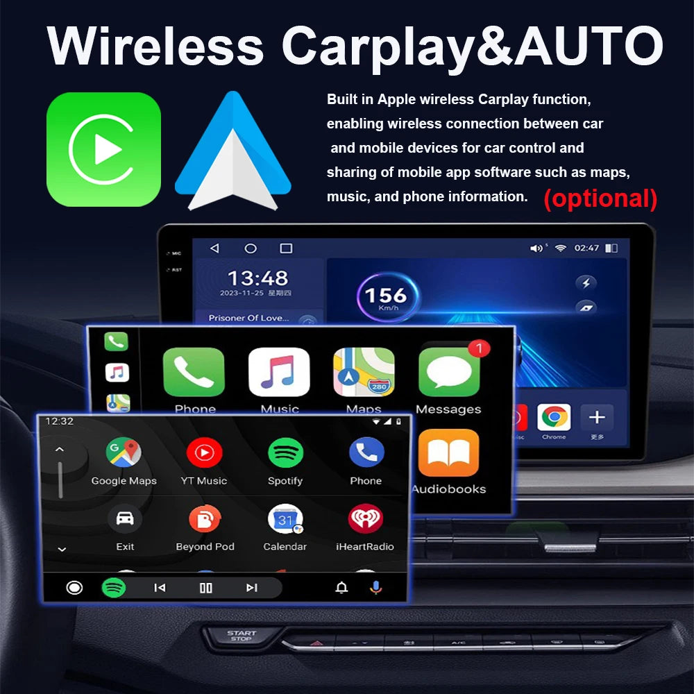 Car Stereo with Apple CarPlay & Android Auto, Compatible with Dodge Caliber (2007-2010)