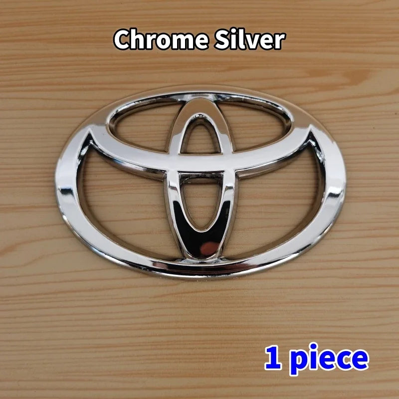 3D Car Emblem sticker For Toyota Front Grill Hood Rear Trunk Logo Corolla Camry RAV4 Hilux Yaris Prius Prado Badge Accessory