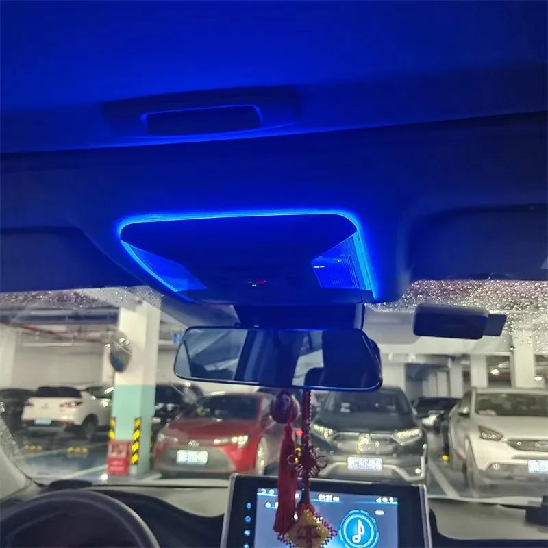LED Atmosphere Lights Ice Blue Car Interior Decorative Lamp For Toyota RAV4 XA50 2019 2020 2021 2022 2023 Roof reading light