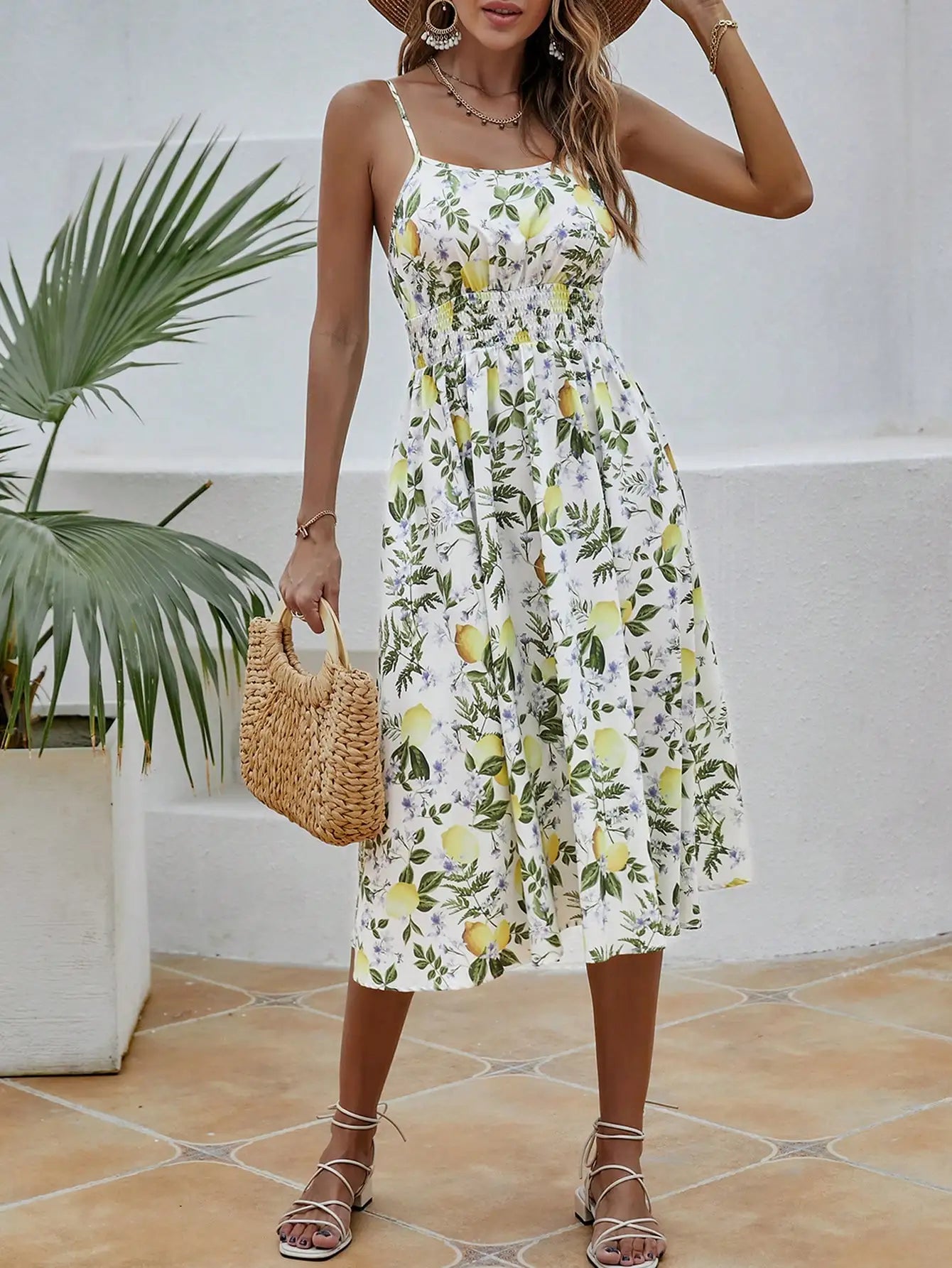 Elegant women's dress, beach, casual, vacation style