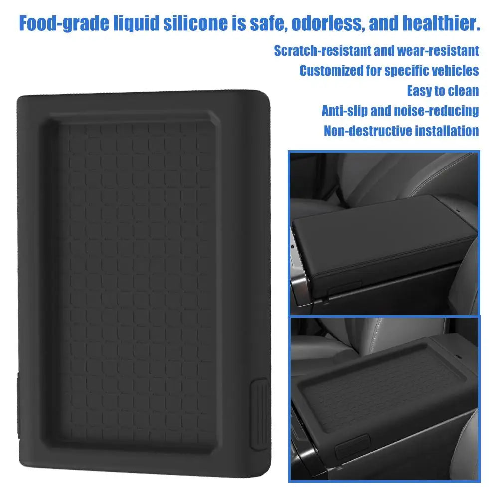 Center Console Armrest Cover for 2026 Toyota RAV4/Venza Anti-Scratch Silicone Protector Pad Car Interior Accessory