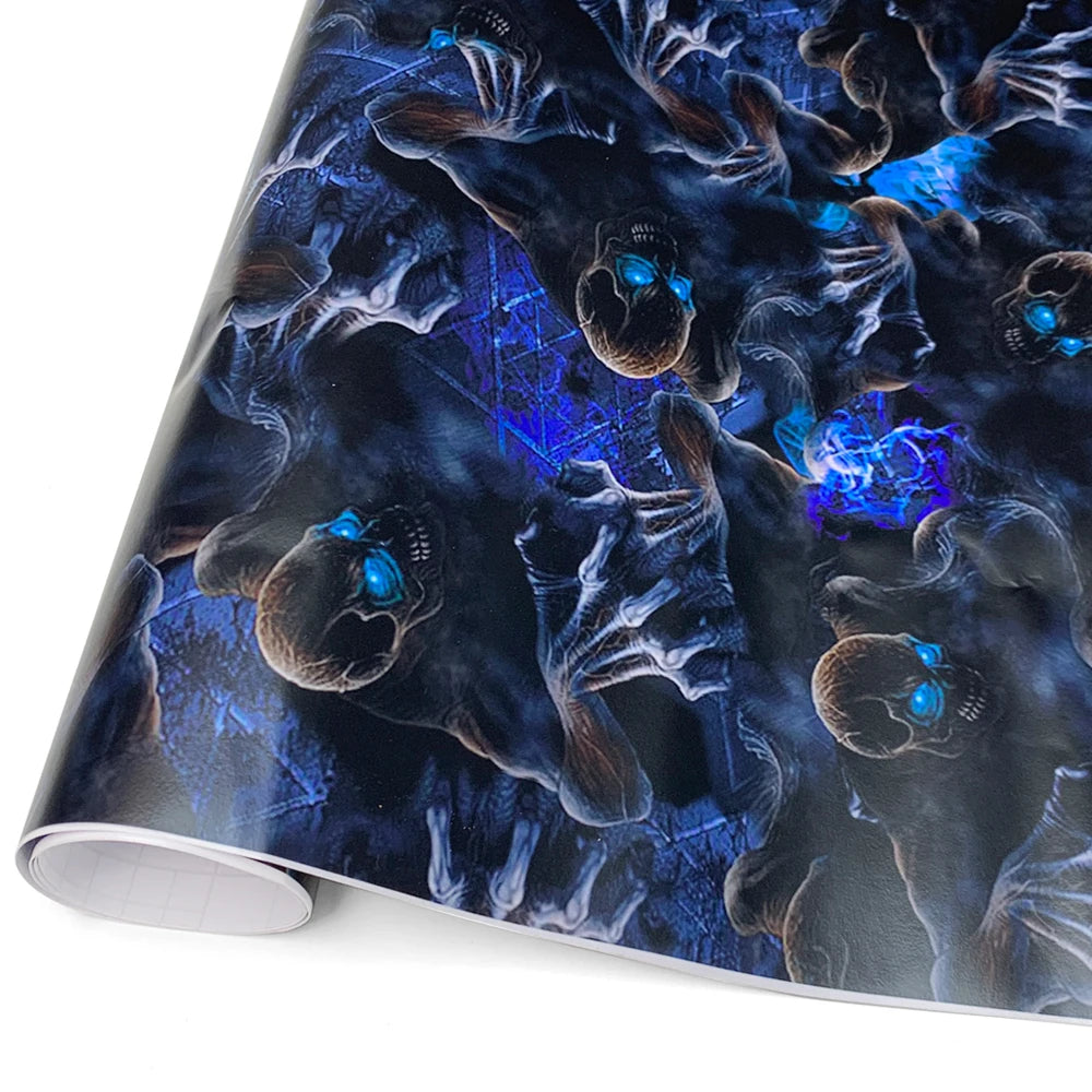 Skull Camo Car Wrap Vinyl — Motorcycle &amp; Auto Body Sticker Film
