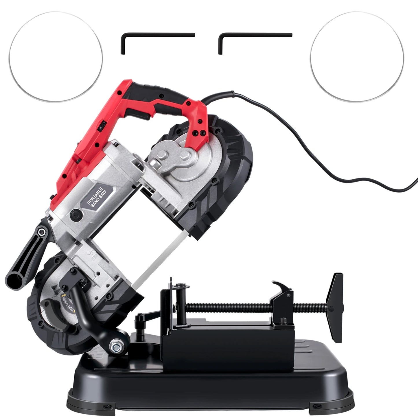 SucceBuy Portable Band Saw — 5" Cordless Variable-Speed Deep-Cut Bandsaw