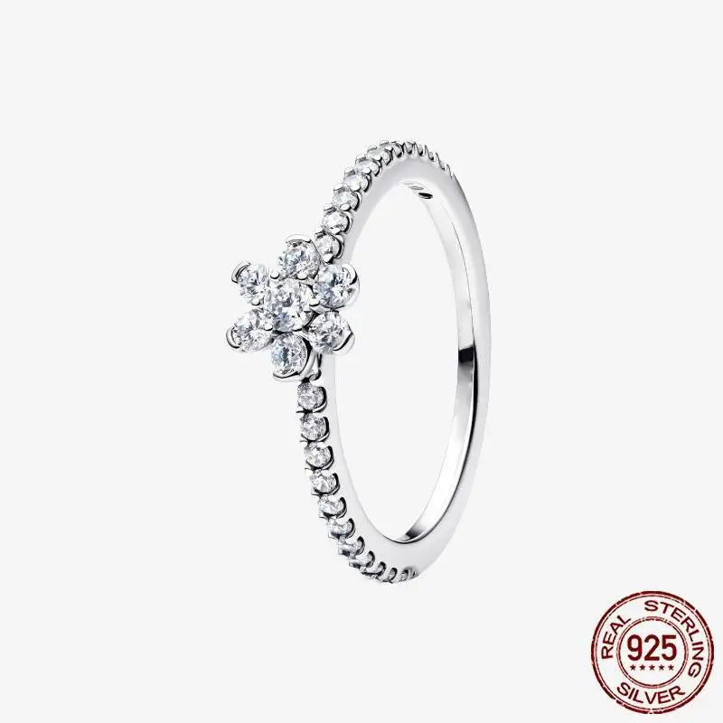 925 Sterling Silver Open Ring Style CZ Paved Heart Butterfly Flower Colorful Gemstone Ring For Women Daily Wear Jewelry Gift