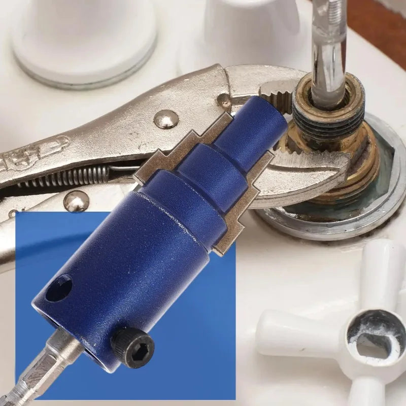 Broken Pipe Thread Extractor 4/6/1 Inch Universal Manual Electric Water Pipe Extractor for Drill Plumbers Shower Remover Tool