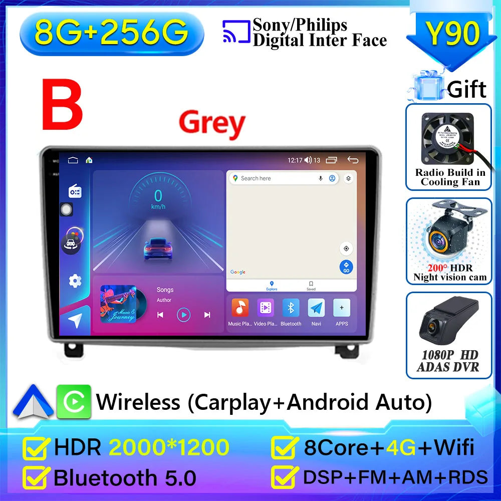 9" Android Car Stereo for Peugeot 407 (2004–2011) — CarPlay, Android Auto, GPS, 2K Display, 4G