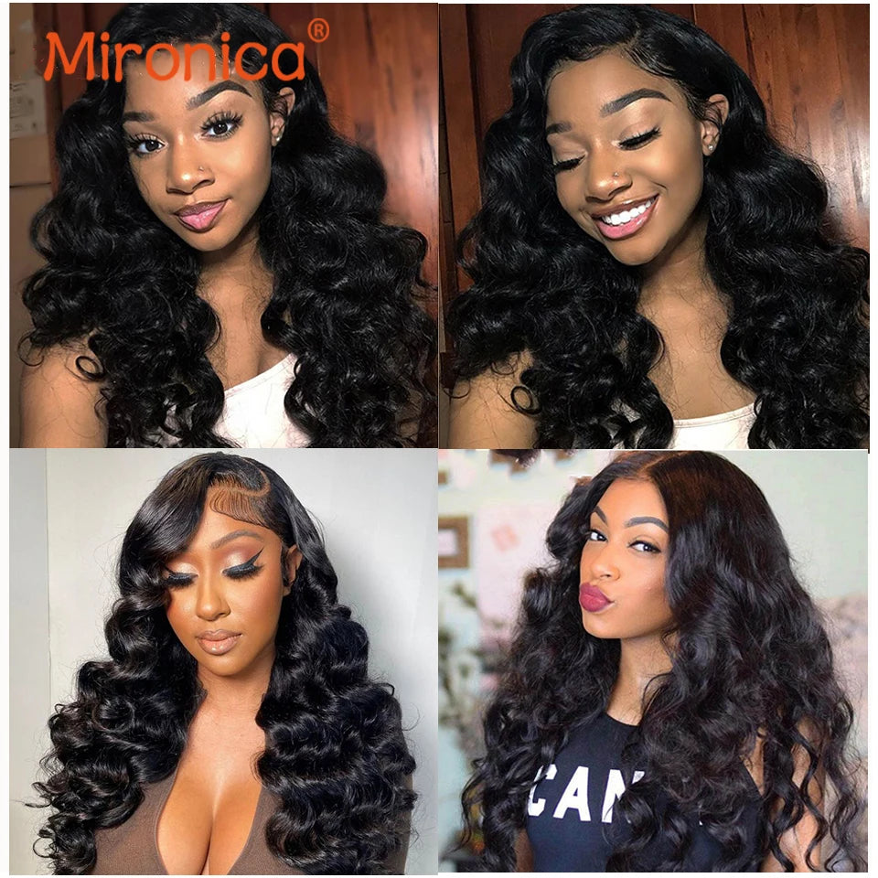 Brazilian Raw 12A Loose Wave Human Hair Bundles 100% Unprocessed Double Weft Weave Hair Extensions #1B 1/2/3/4 Body Wave Bundles