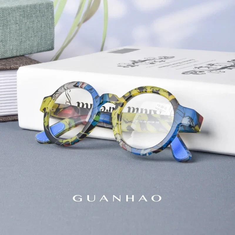 Vintage Round Reading Glasses – Lightweight Presbyopia Frames