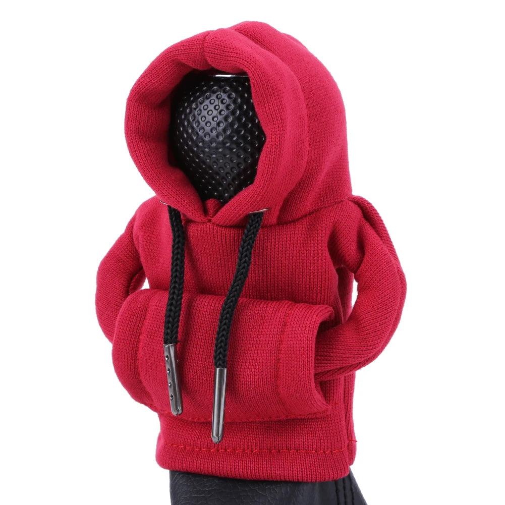 Hoodie Car Gear Shift Knob Cover Fashion Gearshift Handle Gear Lever Decorative Hoodie Sweatshirt Cover Auto Interior Accessorie