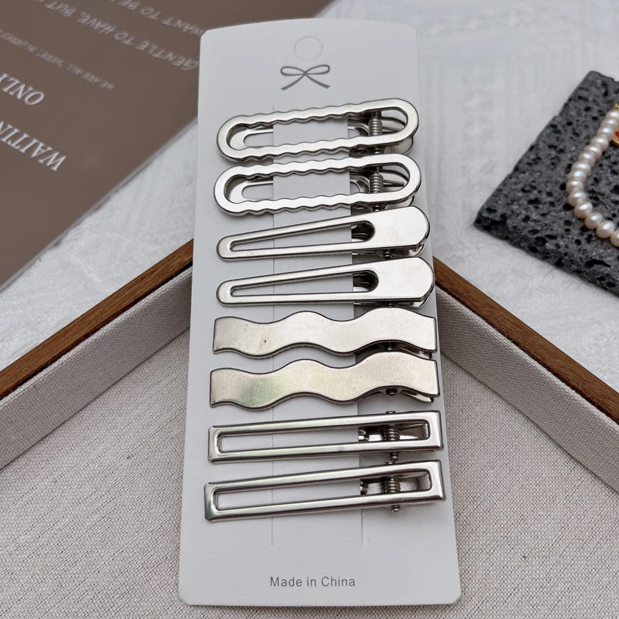 Women Metal Y2K Hair Clips Exquisite Duckbill Clip Girls Hairpins Side Bangs Barrettes Hairclip Girls Fashion Hair Accessories