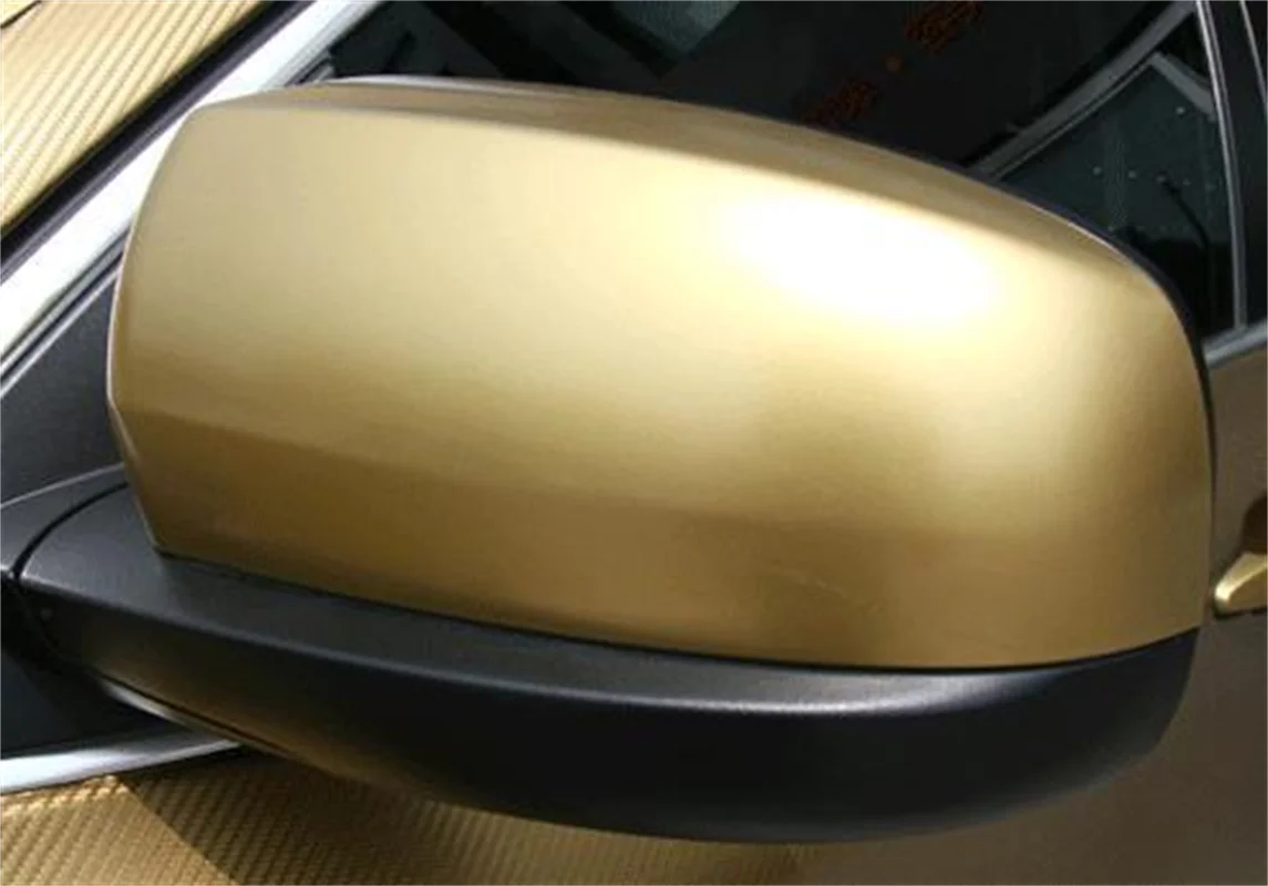Car Body Color Change Film Motorcycle Adhesive Vinyl Matte Gold Car Film Covering Self-adhesive Wrap