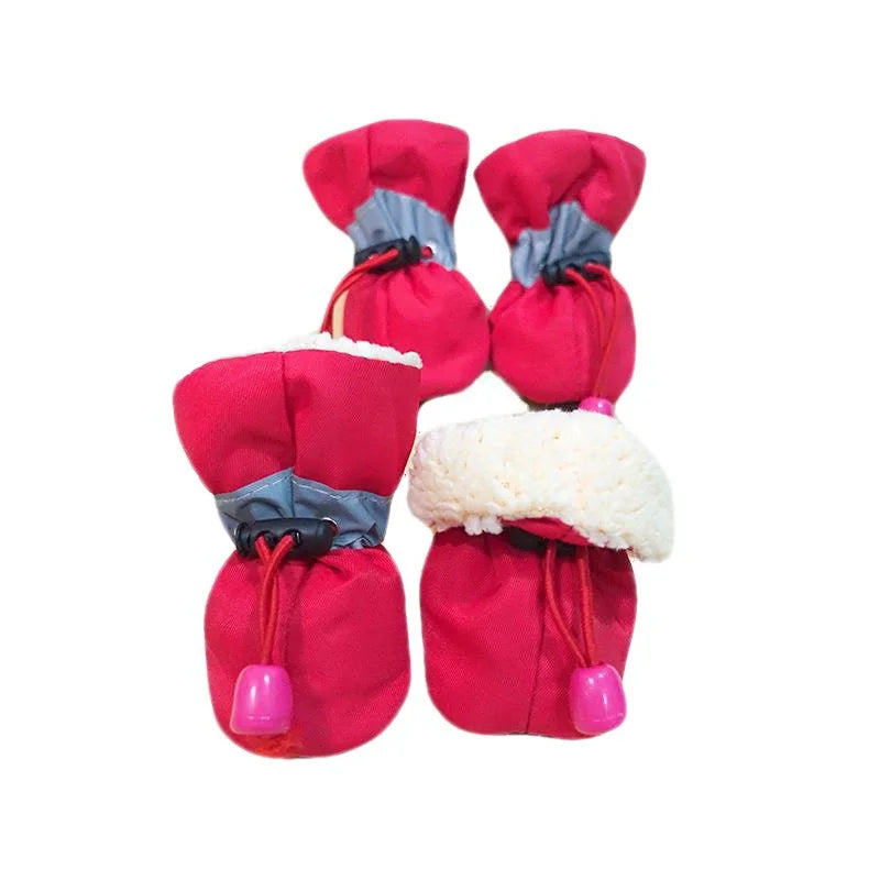 Fleece Dog Snow Booties - Reflective Anti-Slip Pet Winter Shoes - photo 10