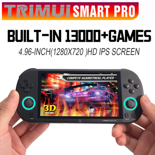 Trimui Smart Pro Handheld Game Console 4.96''IPS Screen Linux System Joystick RGB Lighting Smartpro Retro Video Game Player Gift