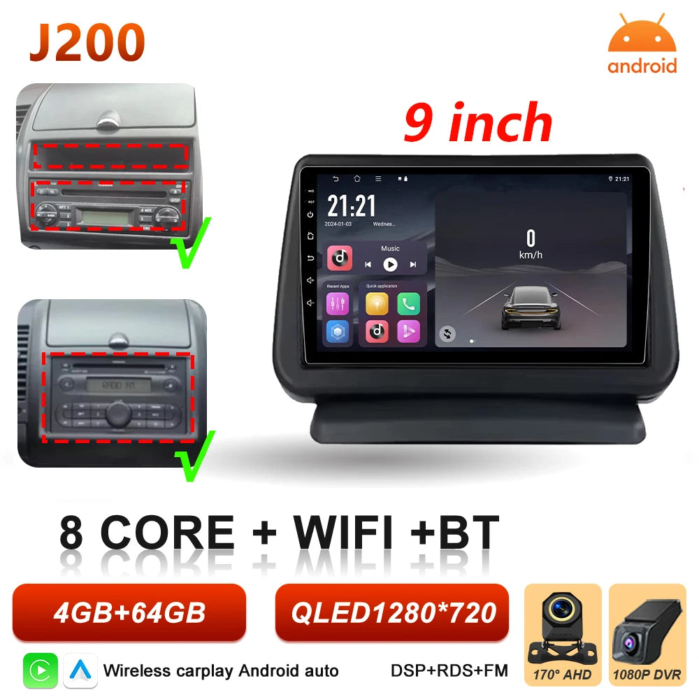 Android 16 Auto Car Radio For Nissan Note 2004 2005 2006 2007 2008 - 2012 Carplay Multimedia Player GPS Navigation DSP BT Stereo