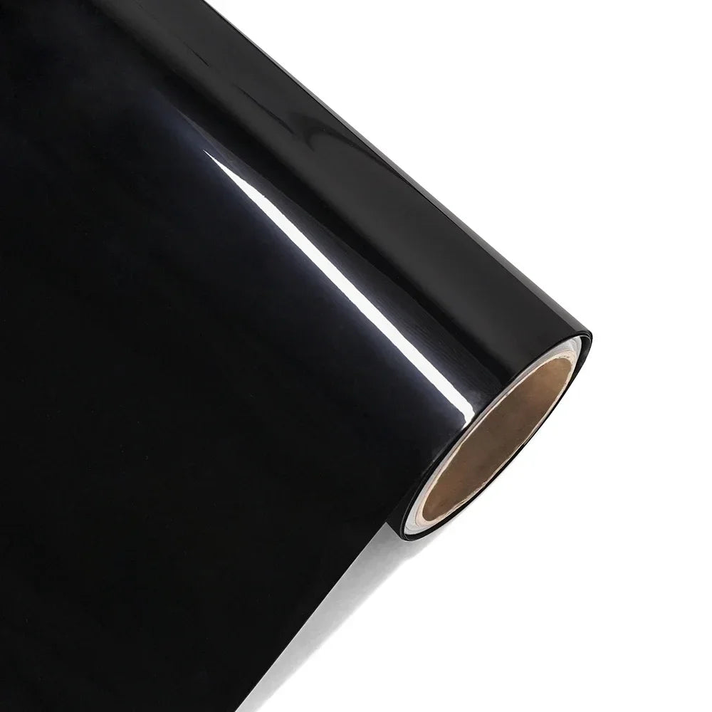 Ultra Gloss PET Piano Black Vinyl Wrap Film Sticker Auto Decoration Accessories Glossy Black Self Adhesive Vinyl Bubble Air Free