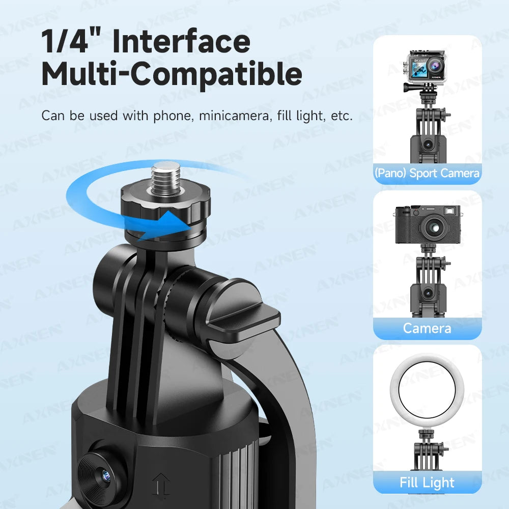 AXNEN C17 64" AI Face Tracking Selfie Stick Tripod – 360° Auto Rotation, Bluetooth Remote & Quadruped Stand
