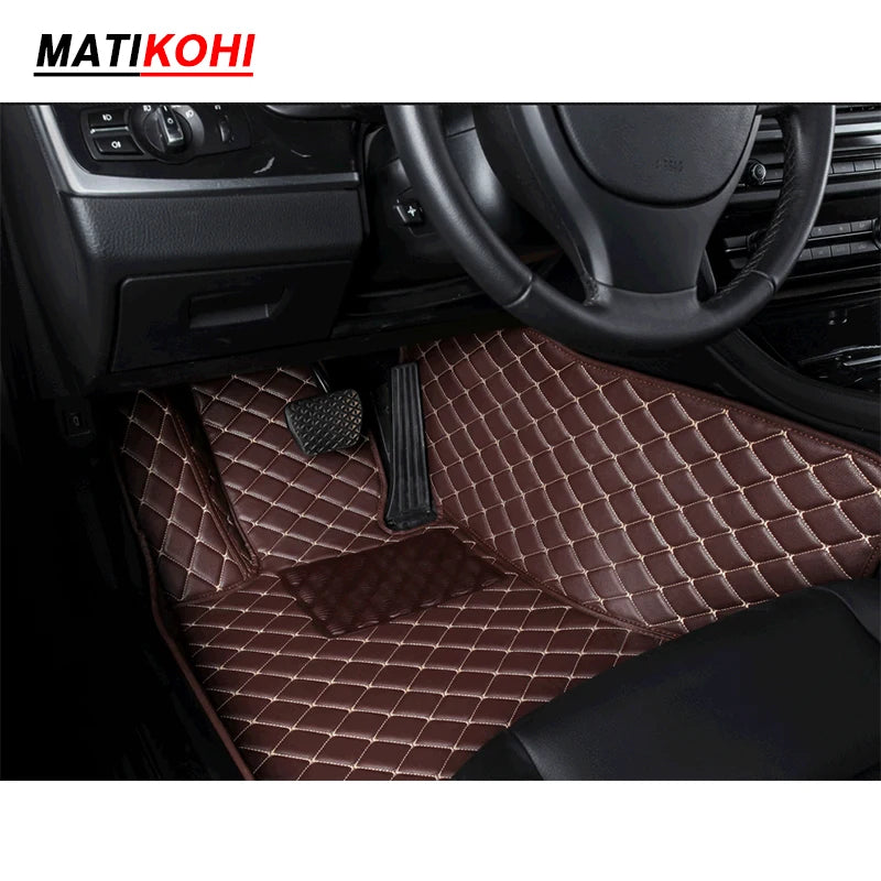 Custom-Fit Leather Car Floor Mats for Ford F-150 2009–2023 (Full Set)