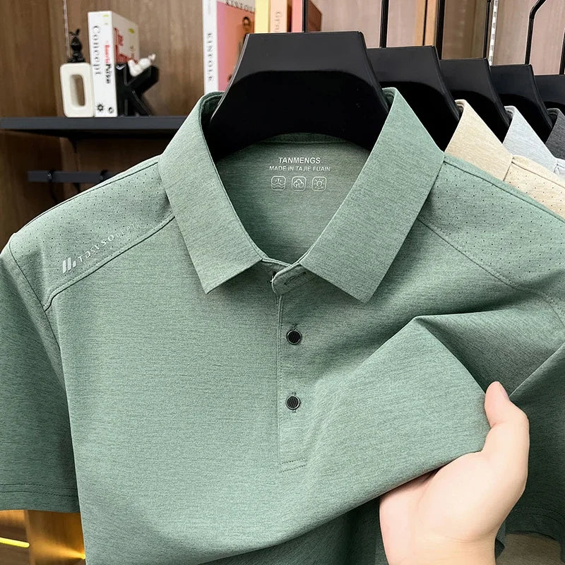Men's Modern Polo Shirt - Slim Fit, Short Sleeve Business Casual