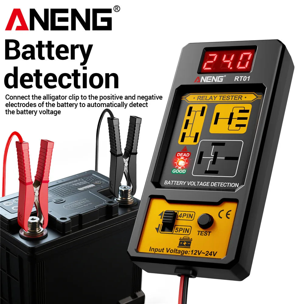 Car Relay Tester Voltage Tester ANENG RT01 Universal 11-25V Automotive Car Battery Check LED Indicator Light Relay Diagnostic