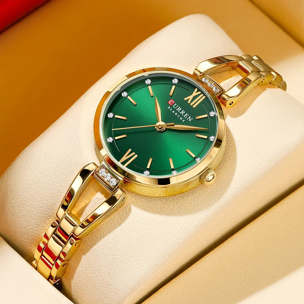 Luxury Women's Stainless Steel Quartz Watch - CURREN 9092