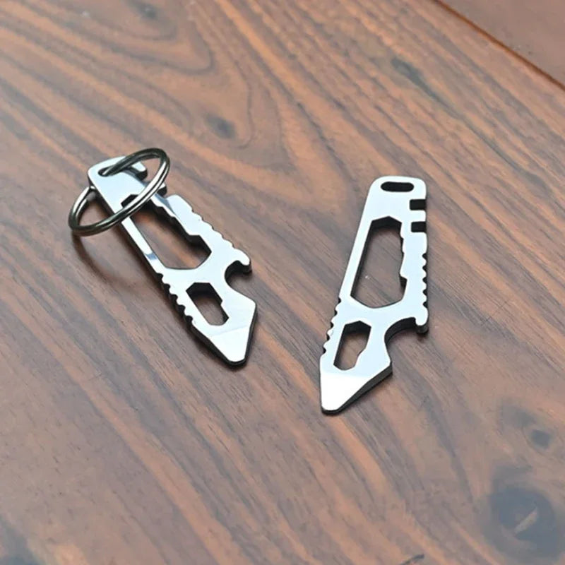 NEW MINI Multifunctional Tainless Steel Pry Bar, New Mini EDC Hex Wrench, Bottle Opener, Portable Outdoor Bicycle Repair Tool