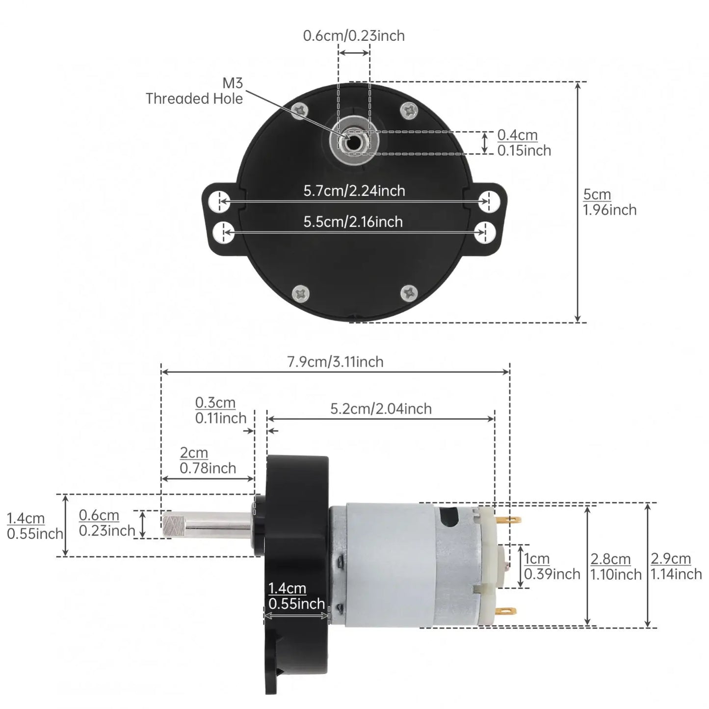 R380 Gear Motor 1600RPM 12V High Torque DC Motors Replaceable for Mini Washing Machine / Clothes Dryer / Home Appliances
