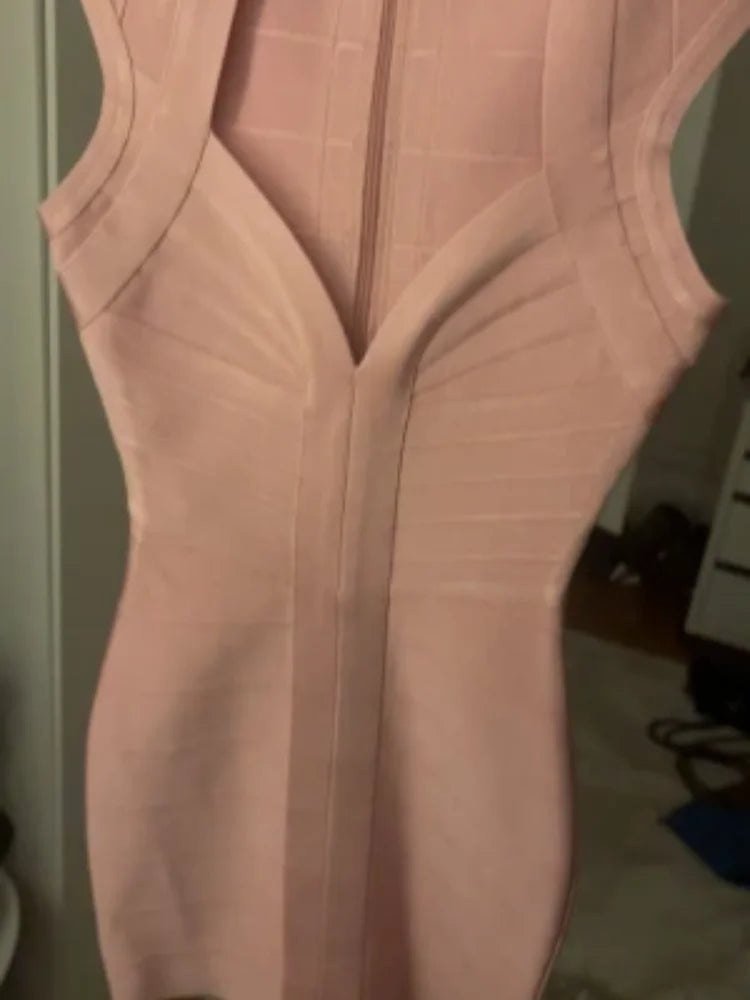 Women's Bandage Elastic Tight Vest Solid Deep V Neck Tank Top Sleeveless Zipper Blouse 2026 New Lady Spring Summer Party Tees