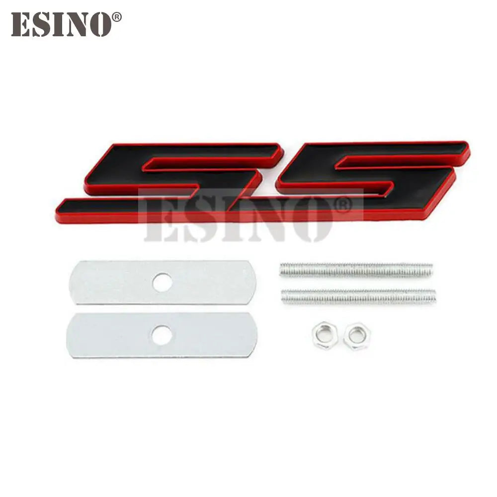New Car Styling 3D Metal Chrome Zinc Alloy Emblem Car Body SS Front Grill Badge Sticker Decal for Chevrolet SS Camaro SS