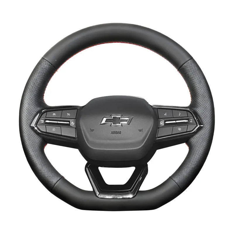 Hand-Stitched Leather Steering Wheel Cover — Chevrolet Silverado EV, Blazer & Equinox RS/RST (2024–2025)