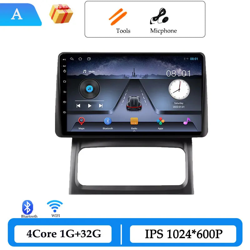 Android Car Stereo for Renault Clio 2 BB CB (2001–2012) — Wireless CarPlay, GPS, DSP, WiFi