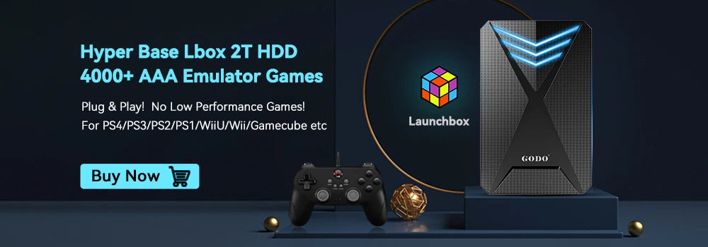 JMachen 500GB Game Hard Drive Launchbox Portable Gaming HDD with 3700+PC/3D Games for PS4/PS3/PS2/Wii/WiiU/Switch Game Console