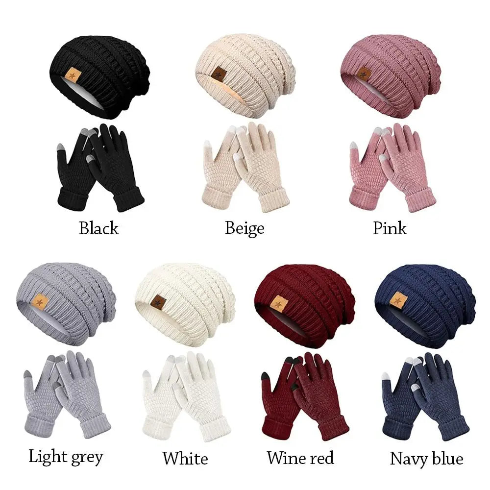 Women's Plush Beanie & Mittens Set - Warm Ear Covering Winter Hat - photo 3