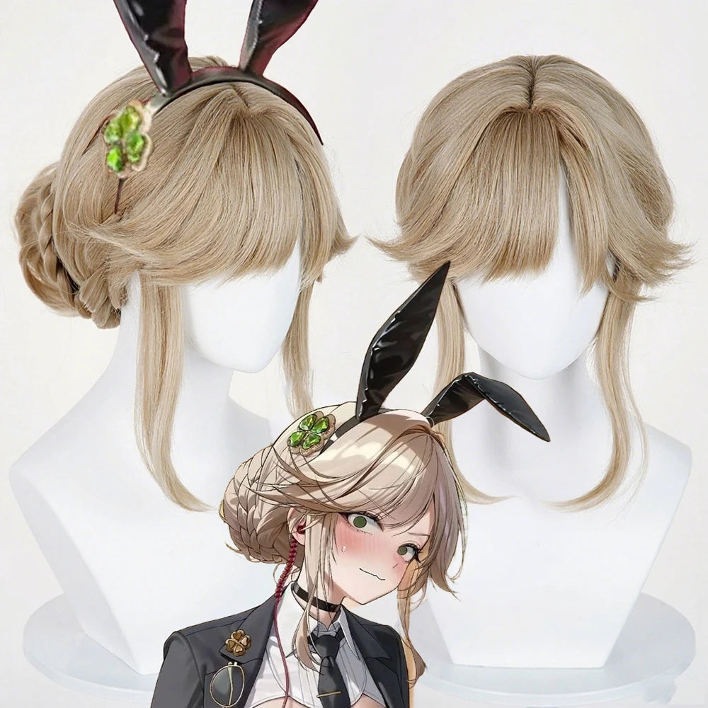 Game NIKKE The Goddess of Victory Ade Agent Bunny Cosplay Wig Women Lolita Blonde Heat Resistant Synthetic Wig Halloween Prop