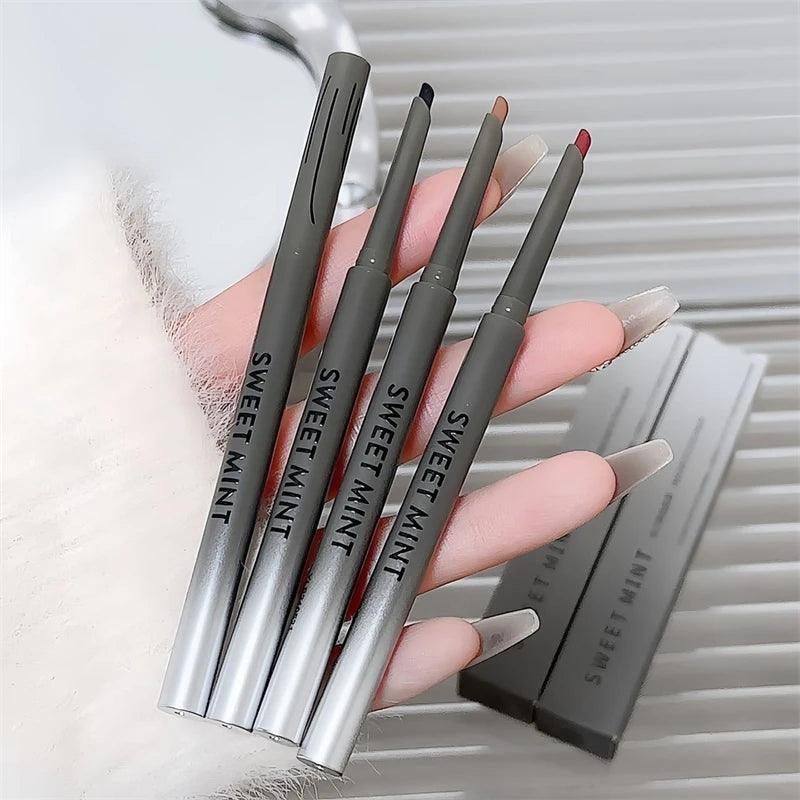 Silky Long-lasting Eye Liner Pencil  Eyeliner Pen Natural Matte Wine Red Eyeliner Easy To Color Waterproof Eye Make Up Cosmetics