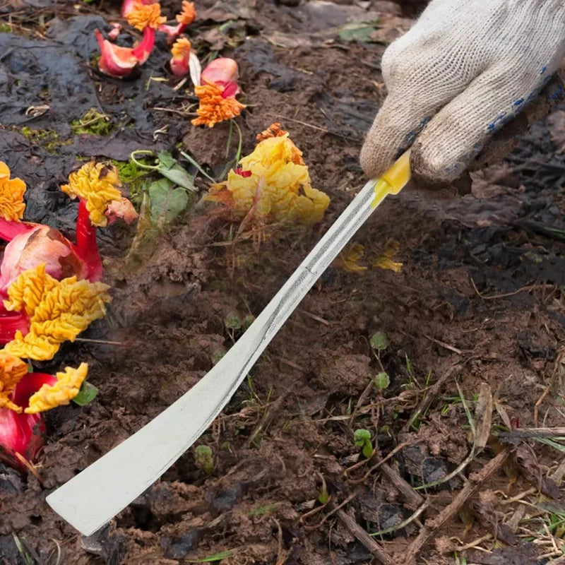 1pc T Shaped Spade Stainless Steel Weeding Troyel Lightweight Hand Tool For Pot Transplanting For Edging Moving Loose Soil Weedi